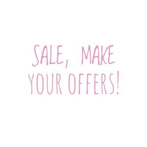 Sale, make your offers on any items in my closet!